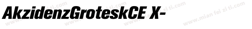 AkzidenzGroteskCE X字体转换